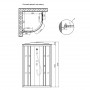 Lidz 4мм фіксоване скло тоноване Gray TANI SB90x90.LOW.GR