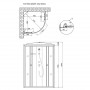 Lidz 4мм фіксоване скло тоноване Gray TANI SB90x90.HIGH.GR