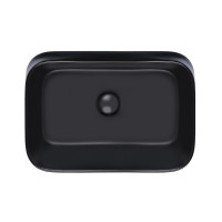Раковина-чаша Qtap Scorpio 550х390х120 Matt black з донним клапаном QT14112243MB