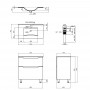 Комплект Qtap Scorpio 810х825х460 White тумба підлогова + раковина урізна QT1471TNВ8013080CW