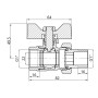 Кран кульовий "Американка" Thermo Alliance Base прямий 1" ВЗ SD221W25