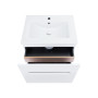Комплект Qtap Virgo 600х580х437 White/Whitish oak тумба підвісна + раковина урізна QT1872TPА6013060CW