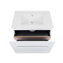 Комплект Qtap Virgo 800х580х437 White/Whitish oak тумба підвісна + раковина урізна QT1872TPА8013080CW