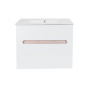 Комплект Qtap Virgo 800х580х437 White/Whitish oak тумба підвісна + раковина урізна QT1872TPА8013080CW