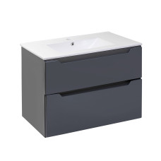 Комплект Qtap Scorpio 810х585х460 Graphite тумба підвісна +  раковина урізна QT1472TPВ8023080CG