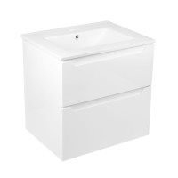 Комплект Qtap Scorpio 605х585х460 White тумба підвісна + раковина урізна  QT1472TPВ6013060CW