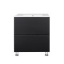 Комплект Qtap Tern 700х725х437 Matt black тумба підлогова + раковина урізна QT1771TNL7023070CMB
