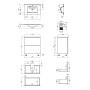Комплект Qtap Tern 700х725х437 Matt black тумба підлогова + раковина урізна QT1771TNL7023070CMB