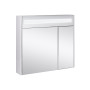 Дзеркальна шафа підвісна Qtap Robin 800х730х145 White з LED-підсвічуванням QT1377ZP8001W
