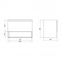 Тумба підвісна Qtap Robin 800х580х437 Graphite/Whitish oak QT1374TPВ8002GWO
