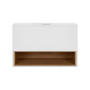 Тумба підвісна Qtap Robin 800х480х470 White/Whitish oak зі стільницею QT1379TPН8001WWO