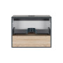 Тумба підвісна Qtap Robin 600х476х437 Graphite/Whitish oak зі стільницею QT1379TPН6002GWO