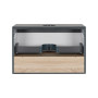 Тумба підвісна Qtap Robin 700х476х437 Graphite/Whitish oak зі стільницею QT1379TPН7002GWO