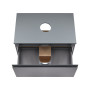 Тумба підлогова Qtap Robin 600х616х437 Graphite/Whitish oak зі стільницею QT1380TNН6002GWO