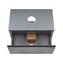 Тумба підлогова Qtap Robin 700х616х437 Graphite/Whitish oak зі стільницею QT1380TNН7002GWO