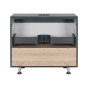 Тумба підлогова Qtap Robin 800х616х437 Graphite/Whitish oak зі стільницею QT1380TNН8002GWO