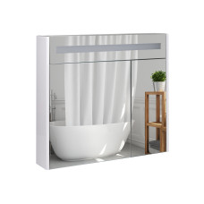 Дзеркальна шафа підвісна Qtap Robin 800х730х145 White з LED-підсвічуванням QT1377ZP8001W