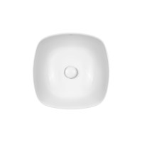 Раковина-чаша Qtap Kolibri 400х400х140 White з донним клапаном QT10117040TW
