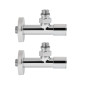Комплект кранів SD Forte 1/2" НР для рушникосушарки кутовий SF395W15