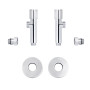 Комплект кранів SD Forte 1/2" НР для рушникосушарки кутовий SF395W15