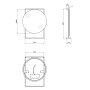 Дзеркало Qtap Taurus 700х850х140 Black/Whitish oak з LED-підсвічуванням QT2478ZP700BWO