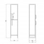 Пенал підлоговий Qtap Taurus 350х1750х300 Whitish oak QT2475PN175RWO