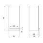 Напівпенал підвісний Qtap Taurus 300х700х300 Whitish oak QT24761PP700WO