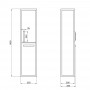 Пенал підвісний Qtap Taurus 350х1450х300 Whitish oak з кошиком для білизни QT2476PP1451KRWO
