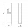 Пенал підлоговий Qtap Taurus 350х1750х300 Whitish oak з кошиком для білизни QT2475PN175KRWO