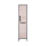 Пенал підлоговий Qtap Taurus 350х1750х300 Whitish oak з кошиком для білизни QT2475PN175KRWO