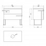 Тумба підлогова Qtap Taurus 800х616х437 Whitish oak зі стільницею QT2480TNT803WO