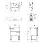 Комплект Qtap Taurus 600х800х437 Whitish oak тумба підлогова + раковина урізна QT2471TNT603WO