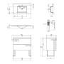 Комплект Qtap Taurus 800х800х437 Whitish oak тумба підлогова + раковина урізна QT2471TNT803WO