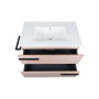 Комплект Qtap Taurus 800х800х437 Whitish oak тумба підлогова + раковина урізна QT2471TNT803WO
