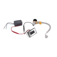 Панель змиву для пісуара Qtap Scorpio з ІЧ датчиком QT146601ACCHR Chrome/Black
