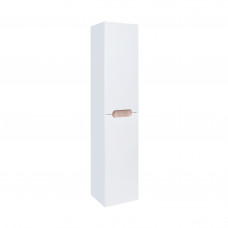 Пенал підвісний Qtap Virgo 350х1600х316 White/Whitish oak з кошиком для білизни QT1876PP1651KRWWO