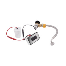 Панель змиву для пісуара Qtap Scorpio з ІЧ датчиком QT146601DCCHR Chrome/Black