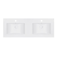 Раковина подвійна Qtap Albatross ED 1200х460х180 White з донним клапаном QT01119120EDW