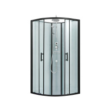 Душовий бокс Lidz Majatek SB90x90.BLA.LOW.TR, скло прозоре 5 мм без піддона