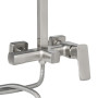 Душова система для кабіни Qtap Capricorn на три споживача (з виливом) 53103KNN Brushed Nickel PVD