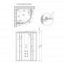 Гідромасажний бокс Lidz Tani SBM90x90.SAT.HIGH.FR, скло Frost 4 мм без піддона