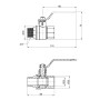 Кран кульовий Thermo Alliance Base 3/4" ВЗ для води (важіль) SD605W20