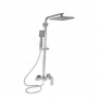 Душова система для кабіни Qtap Capricorn на три споживача (з виливом) 53103KNN Brushed Nickel PVD