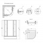 Lidz 4мм фіксоване скло з малюнком Linie WIEŻA SC90x90.MID.L