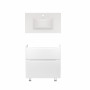 Комплект Qtap тумба підлогова Scorpio 800х825х460 мм White + раковина урізна Albatross New QT71SC43963