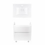 Комплект Qtap тумба підлогова Scorpio 600х825х460 мм White + раковина урізна Albatross QT71SC43951