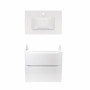 Комплект Qtap тумба підвісна Scorpio 700х585х460 мм White + раковина урізна Albatross New QT71SC43971
