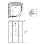 Lidz 4мм фіксоване скло тоноване Gray TANI SB80x80.LOW.GR