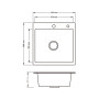 Кухонна мийка Lidz H5050G 3.0/0.8 мм Brush Grey (LDH5050GPVD3008)