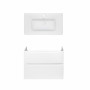 Комплект Qtap тумба підвісна Scorpio 800х585х460 мм White + раковина урізна Albatross 9H QT71SC43974